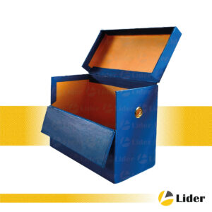 Caja archivera con un ojalillo