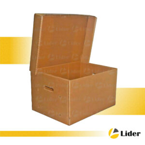 Caja corrugada con 4 orificios