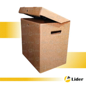 Caja corrugada con precinto de seguridad